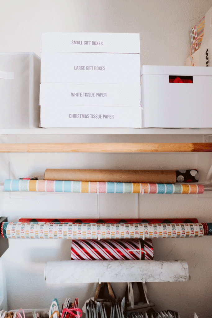 How to store and organize wrapping paper