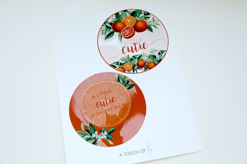 DIY Party Circles for Printable Little Cutie Baby Shower Decorations