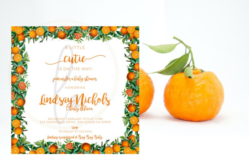 Little Cutie Baby Shower Invite