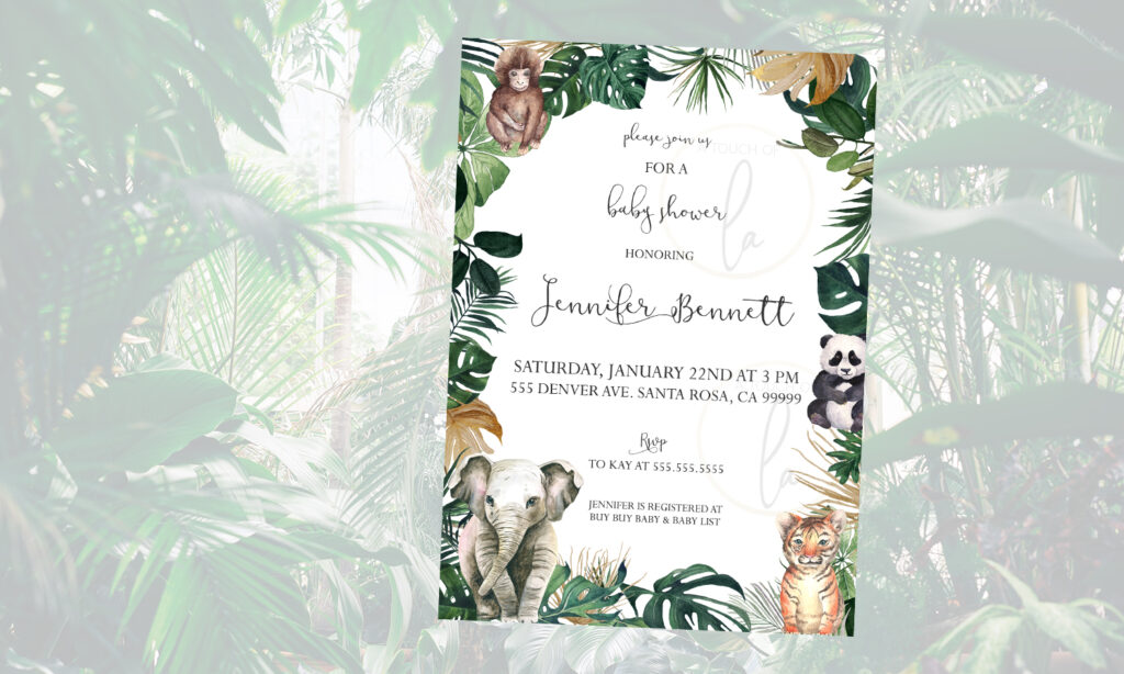 Jungle Baby Shower Invitation
