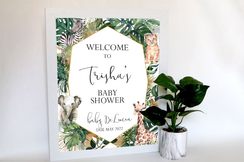 Editable-Welcome-Sign-for-Jungle-Baby-Shower