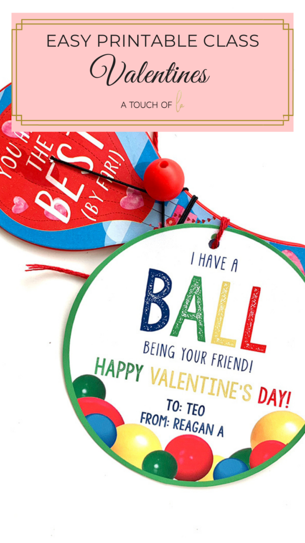 Easy Printable Class Valentines - A Touch of LA